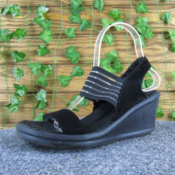 Skechers Women's Memory Foam Ankle Strap Black Synthetic Sz 7 Medium  Used 2025 - Picture 1 of 6
